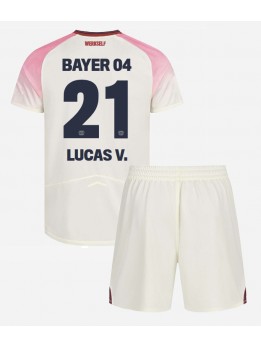 Billige Bayer Leverkusen Lucas Vazquez #21 Bortedraktsett Barn 2025-26 Kortermet (+ Korte bukser)